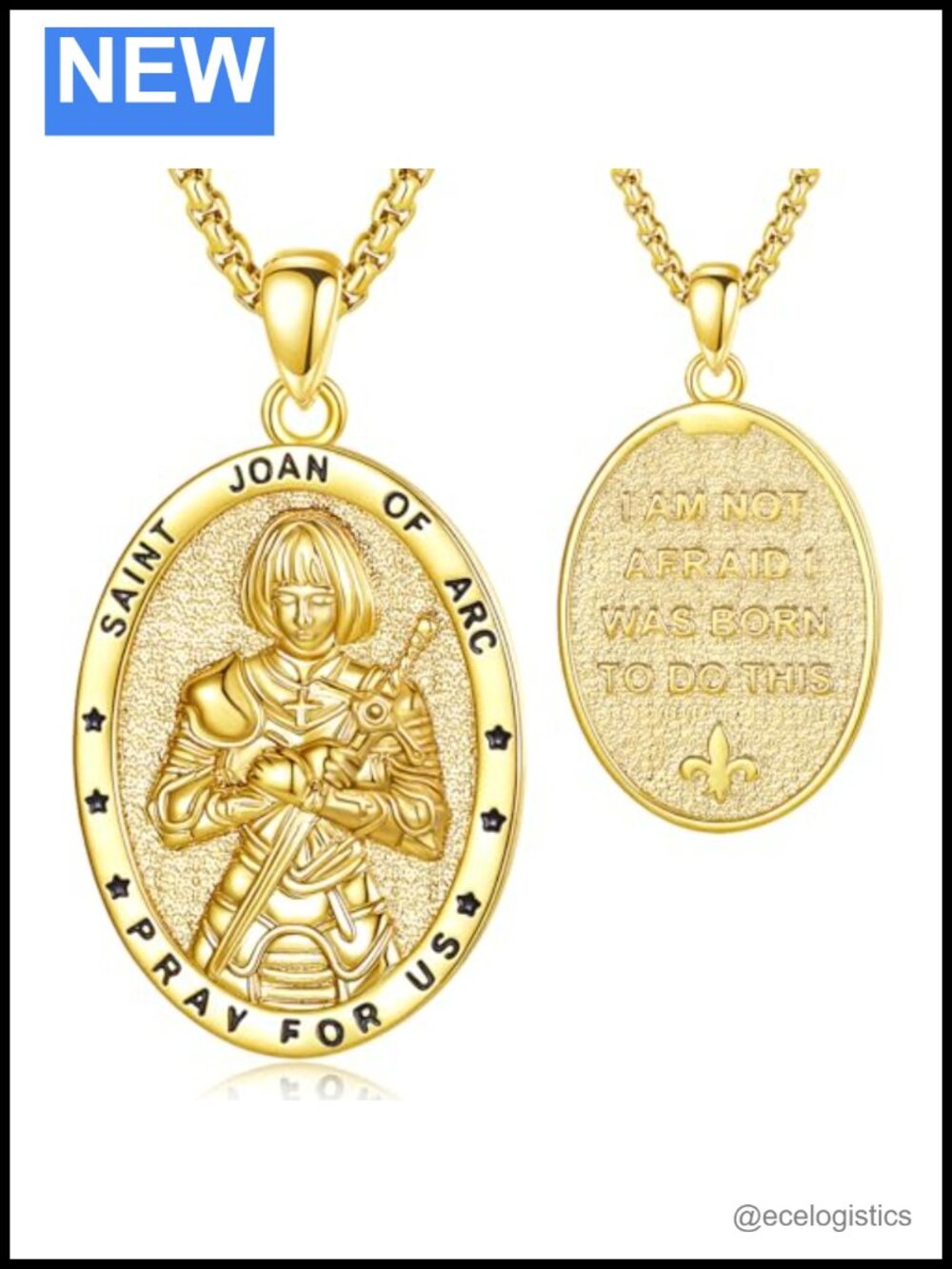 INFUSEU Catholic Religious Pendant Necklaces for Men Women, Saint Michael
